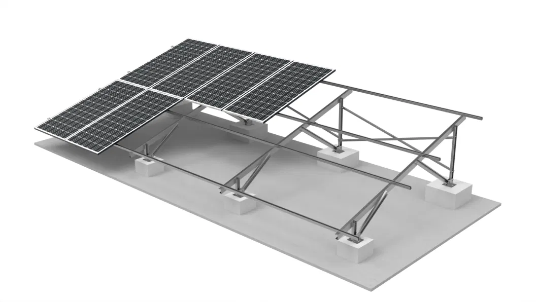 Galvanized Steel Tilt Adjustable Solar Panel Mounting System for Ground and Flat Roof